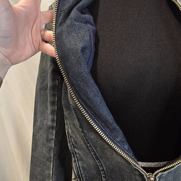 Habitual NY Denim Jacket Size 4 Pockets Lined 100% Cotton Blue - Picture 5 of 13